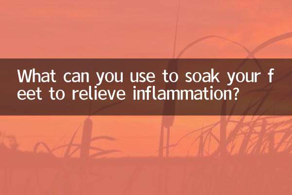 What can you use to soak your feet to relieve inflammation?