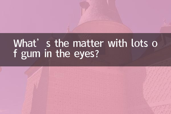 Qual è il problema con tanta gomma negli occhi?
