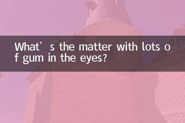 What’s the matter with lots of gum in the eyes?