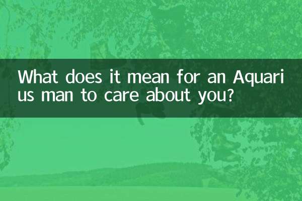 Cosa significa per un uomo dell'Acquario prendersi cura di te?