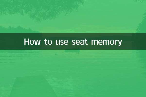 Cómo utilizar la memoria del asiento