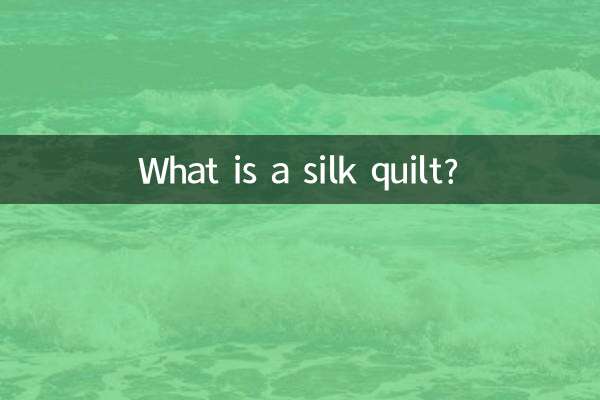 실크 이불이란 무엇입니까?