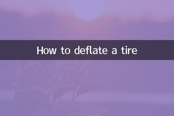 Come sgonfiare un pneumatico