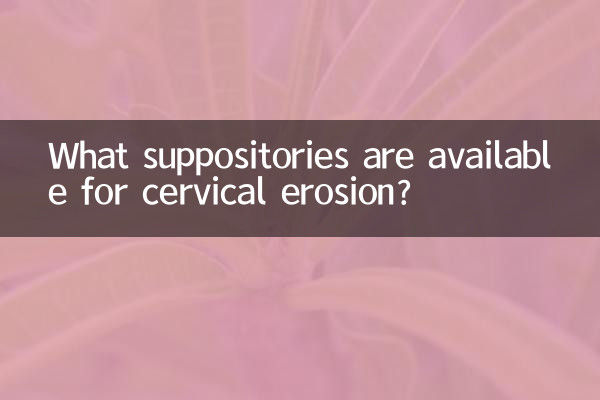 What suppositories are available for cervical erosion?