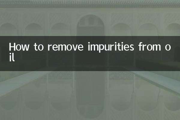 So entfernen Sie Verunreinigungen aus Öl