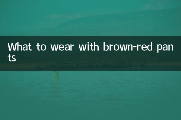 茶色と赤のパンツと何を着るか
