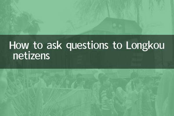 Longkou 네티즌에게 질문하는 방법