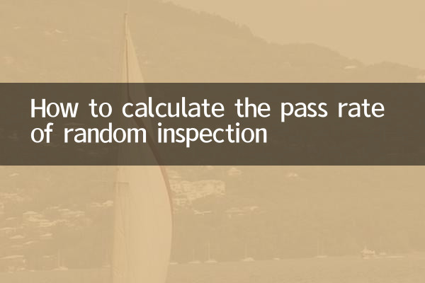Comment calculer le taux de réussite de l'inspection aléatoire