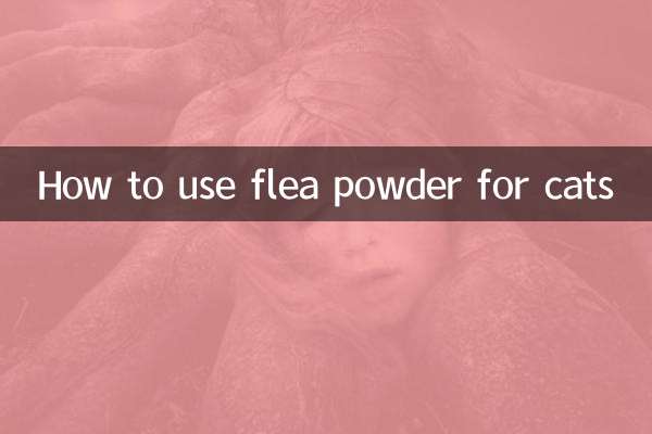 How to use flea powder for cats