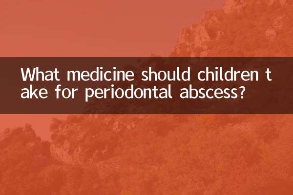 ¿Qué medicamento deben tomar los niños para el absceso periodontal?
