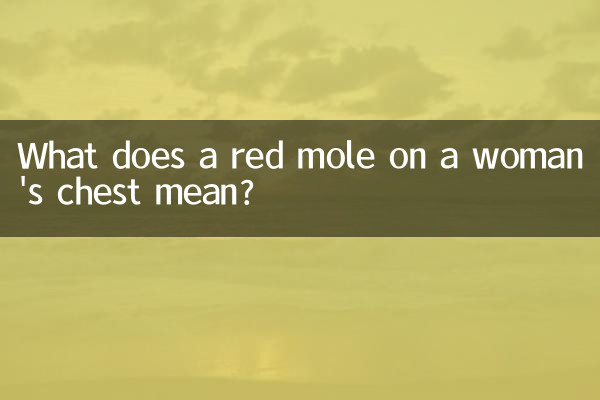 What does a red mole on a woman's chest mean?