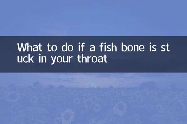 What to do if a fish bone is stuck in your throat