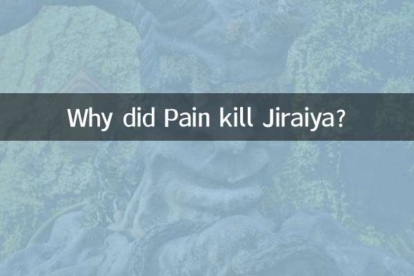 Perché Pain ha ucciso Jiraiya?