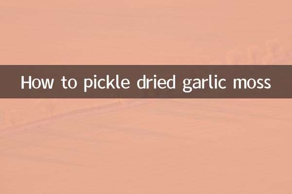 Come mettere sott'aceto il muschio d'aglio essiccato