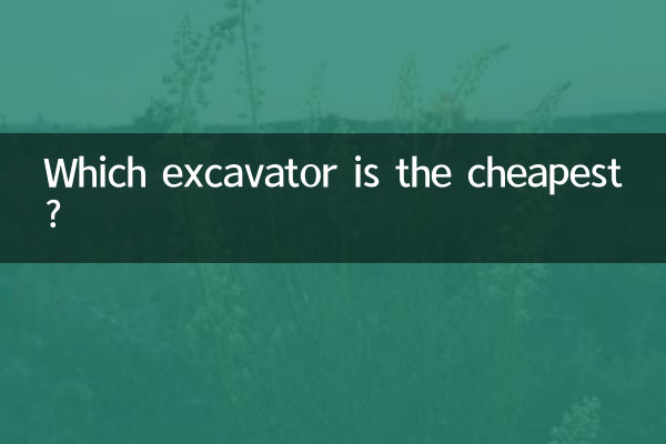 Welcher Bagger ist der günstigste?