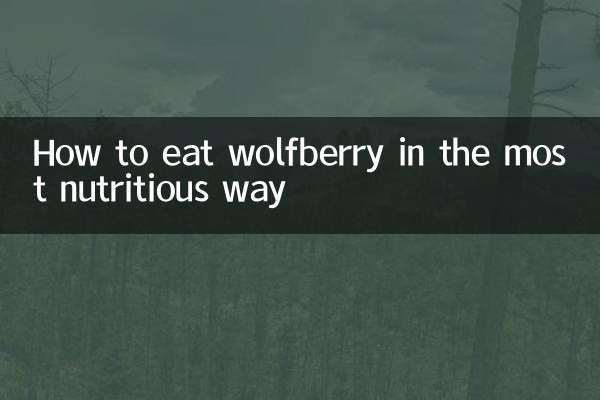 Comment manger du goji de la manière la plus nutritive