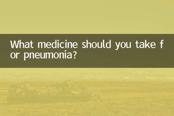 ¿Qué medicamento se debe tomar para la neumonía?