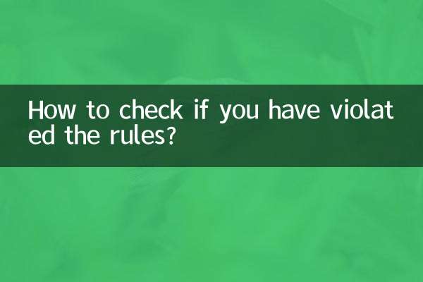 Wie kann man überprüfen, ob man gegen die Regeln verstoßen hat?