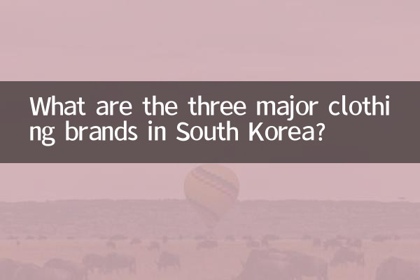 What are the three major clothing brands in South Korea?