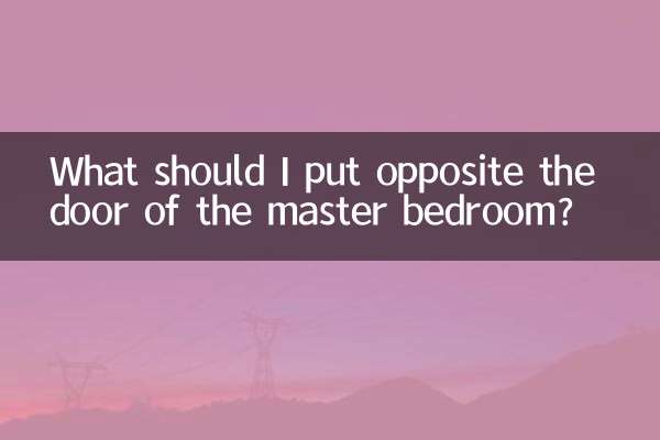 What should I put opposite the door of the master bedroom?