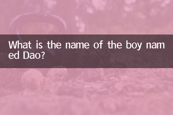 ছেলেটির নাম কি দাও?