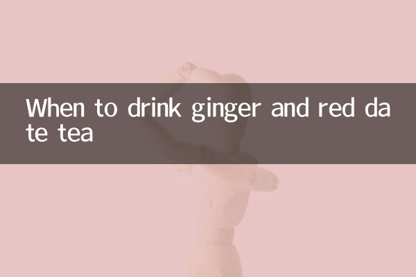 Cuándo beber té de jengibre y dátil rojo