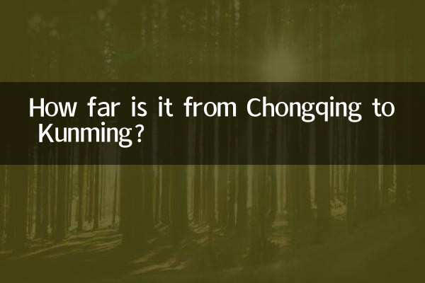 충칭에서 쿤밍까지의 거리는 얼마나 되나요?