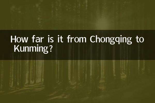 충칭에서 쿤밍까지의 거리는 얼마나 되나요?