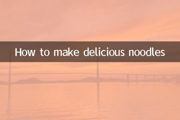Wie man leckere Nudeln macht