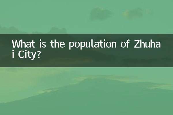 Qual é a população da cidade de Zhuhai?