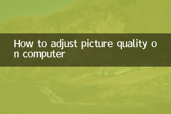 How to adjust picture quality on computer
