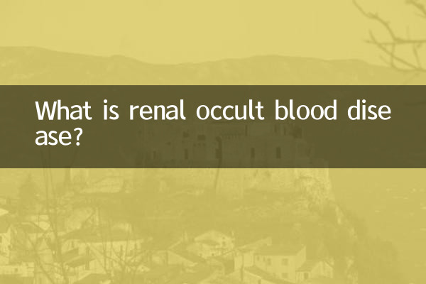 Was ist eine Nierenerkrankung mit okkultem Blut?