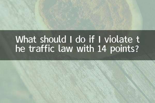 14점 교통법규를 위반한 경우 어떻게 해야 하나요?