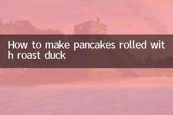 Cómo hacer tortitas enrolladas con pato asado.