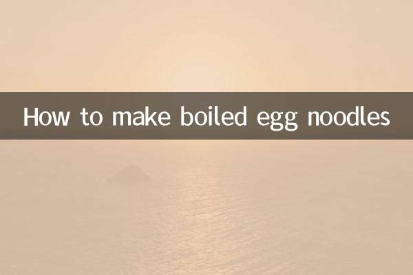 उबले अंडे के नूडल्स कैसे बनाये