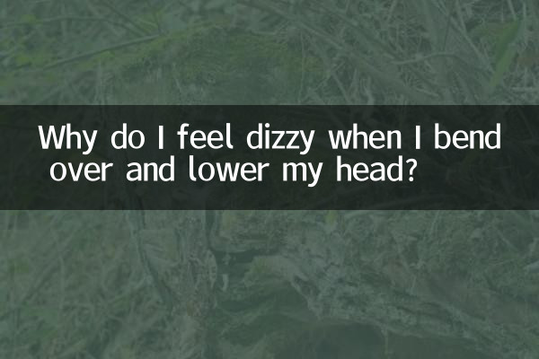 Why do I feel dizzy when I bend over and lower my head?