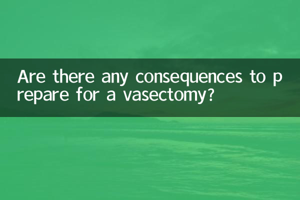 একটি ভ্যাসেকটমির জন্য প্রস্তুত করার কোন পরিণতি আছে?