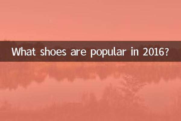 Quelles chaussures sont populaires en 2016 ?