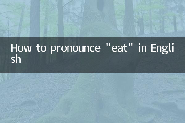 「食べる」を英語でどう発音するか