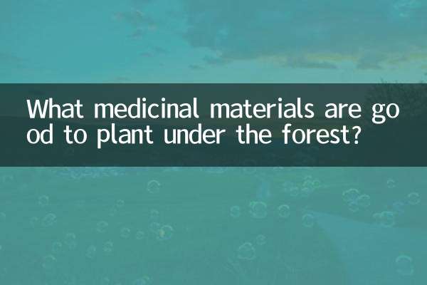 Quelles matières médicinales est-il bon de planter sous la forêt ?