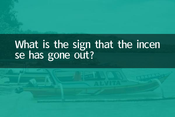 향이 꺼졌다는 표시는 무엇입니까?