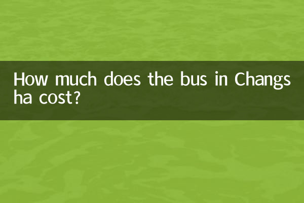 How much does the bus in Changsha cost?