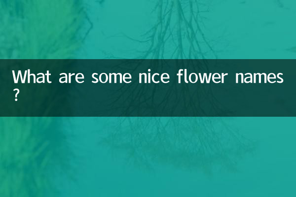 Was sind einige schöne Blumennamen?