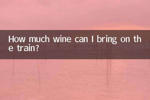 ¿Cuánto vino puedo llevar en el tren?