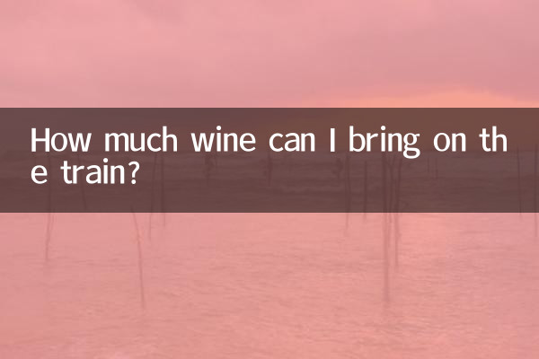 ¿Cuánto vino puedo llevar en el tren?