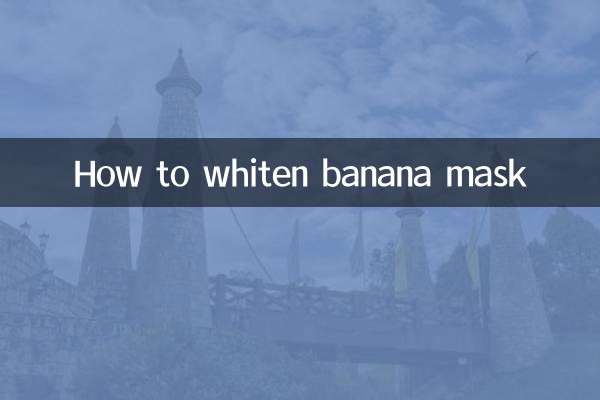 Comment blanchir un masque à la banane