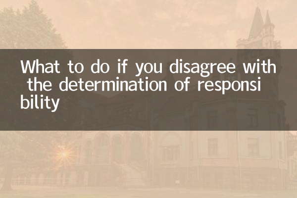 What to do if you disagree with the determination of responsibility
