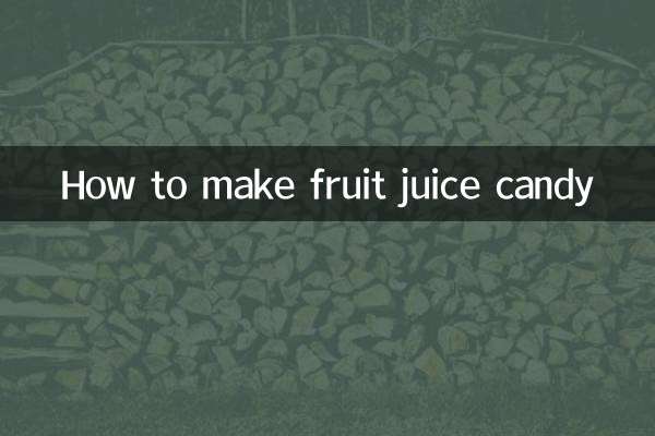 Cómo hacer dulces de jugo de frutas.