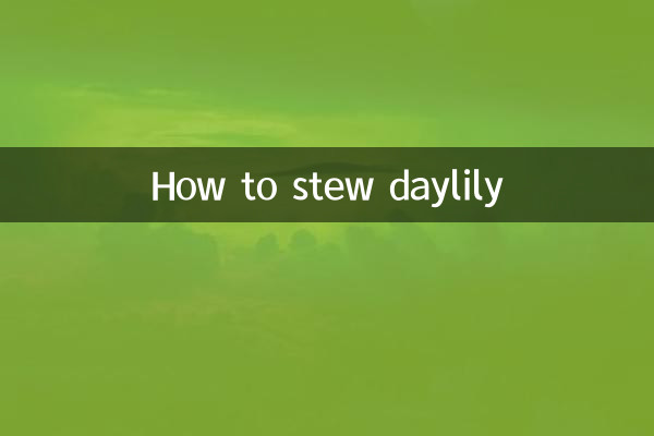 Come stufare il daylily