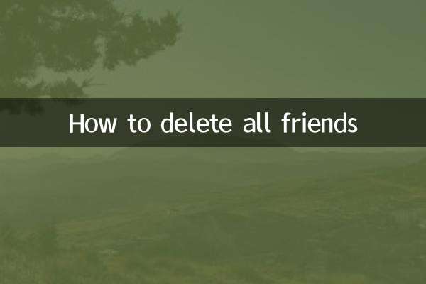 Cómo eliminar a todos los amigos